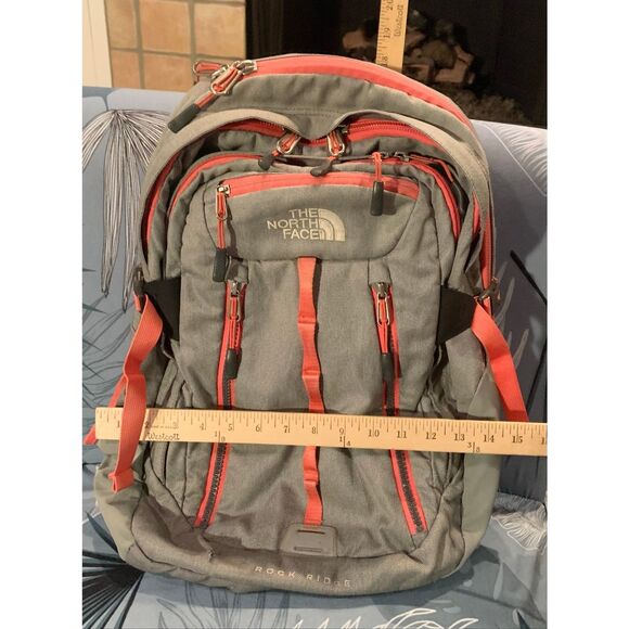 THE NORTH FACE rock ridge gray School Work HIKE CAMP DAY Backpack - Picture 9 of 13